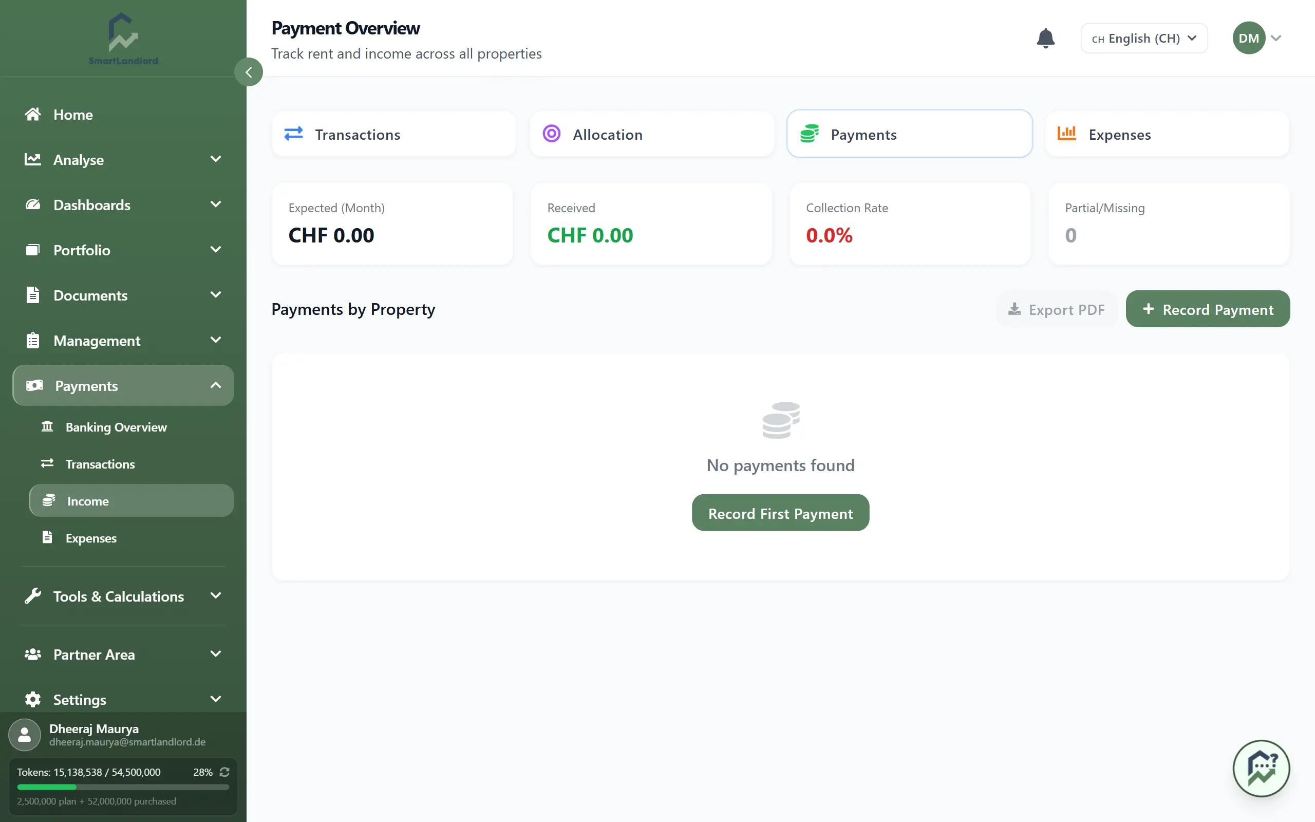 Income overview