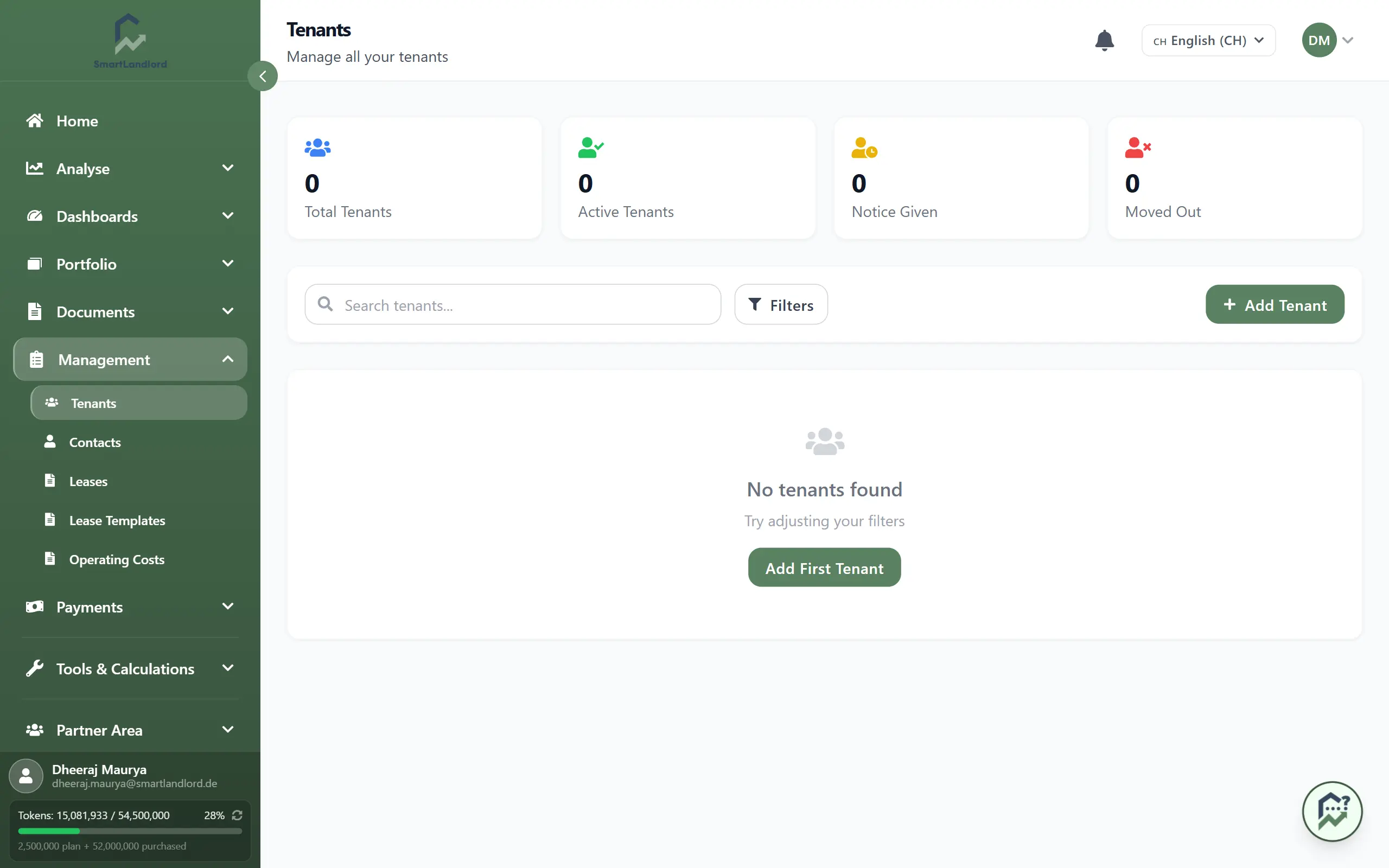 Tenants overview